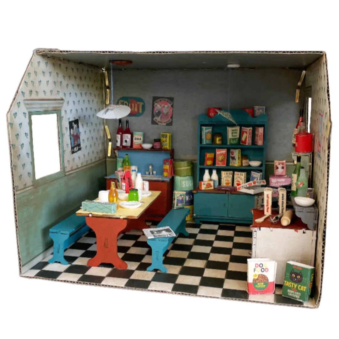 Placard Meuble miniature maison poupée, Meuble placard de cuisine o